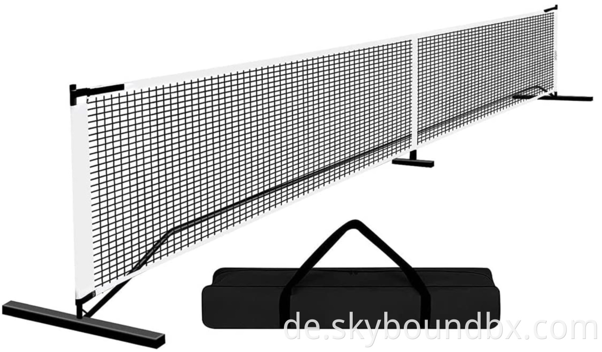 Pickleballnetze tragbarer Outdoor, 22 Fuß Pickle Ball Game Net -System mit Tragetasche für Auffahrten Hinterhöfe